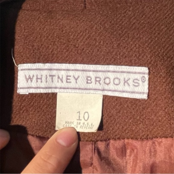 Whitney Brooks Vintage Chocolate Brown Wool Blazer Single Breasted 10 Or Medium - Picture 3 of 6